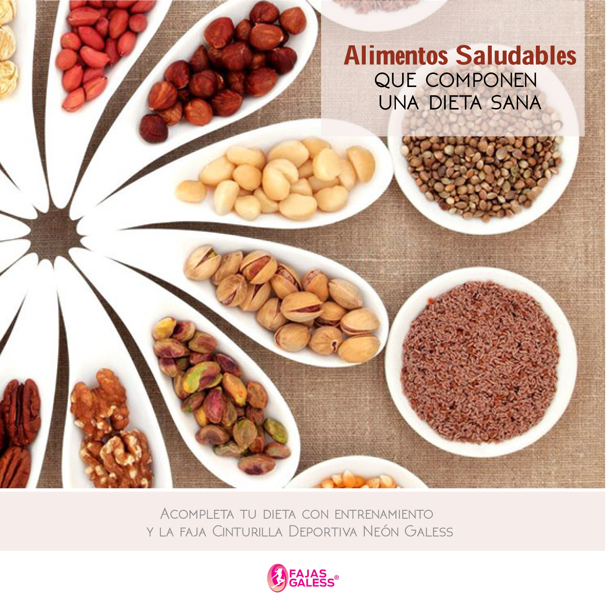 Alimentos saludables que componen una dieta sana