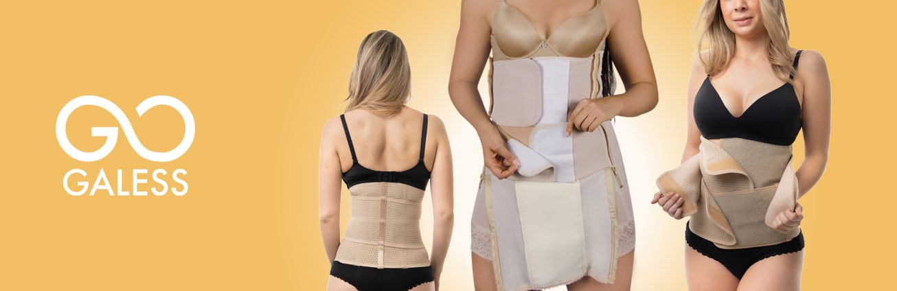 modelos mostrando las fajas post parto